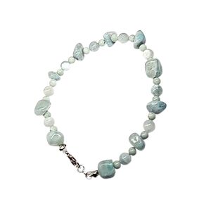 💥 $5 with any Purchase.   Elegant Aquamarine Beaded Bracelet